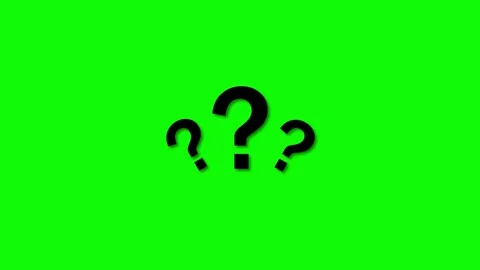 Question marks animated on green background 4k Stock Footage 309104896