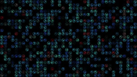 Question marks asking answers wave video animated background Video stock 337088561