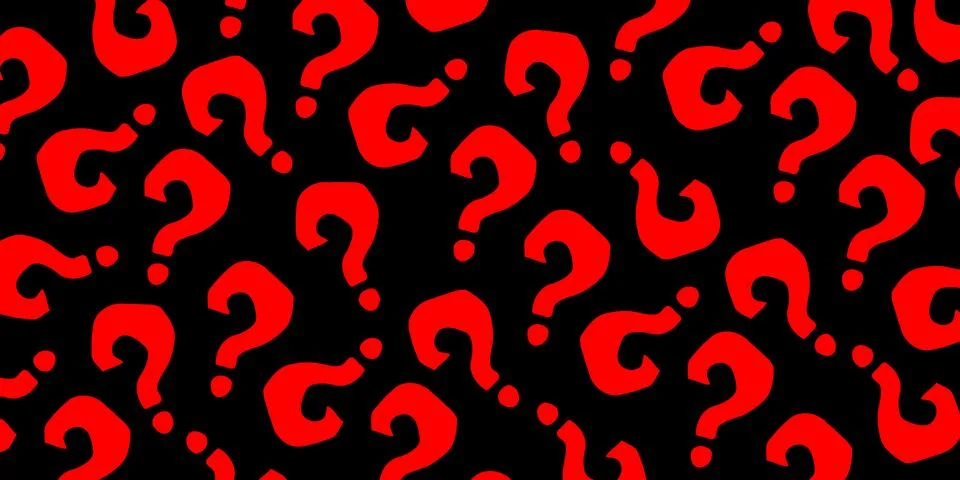 Question marks on black background. Question mark pattern abstract Halloween  Illustrazione stock