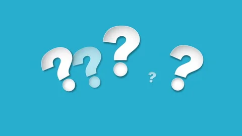 Question marks on blue background animation. Stock Footage 332831482