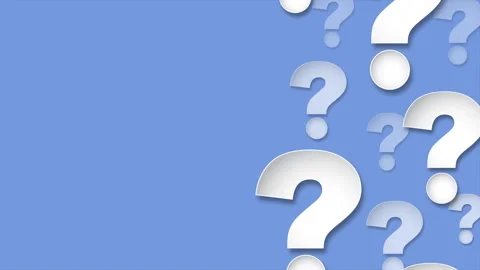 Question marks on blue background animation. Stock Footage 332831498