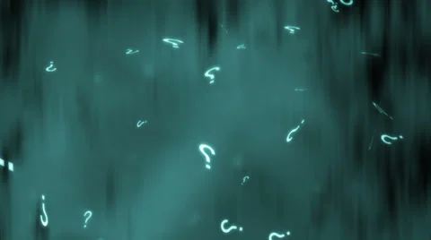 Question Marks on Blue hue Loop Stock Footage 34175263