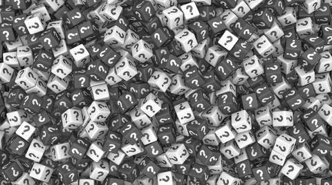 Question Marks Cubic Background Stock Illustration