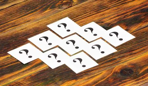 Question marks. An expression of doubt. Stock Photos