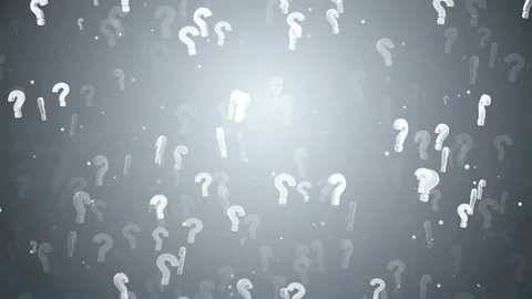 Question Marks Falling Silver and Gold 4K 3D Loop Animation New Motion Video stock 141609219