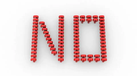 Question marks formed the word "no" Stock Footage 41030431