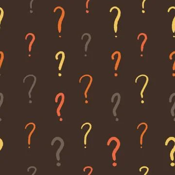 Question marks - hand written ink style simple doodle vector background. Illustrazione stock