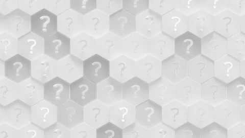Question Marks Hexagon Surface Loop 1 Gray x White Stock Footage 121709779
