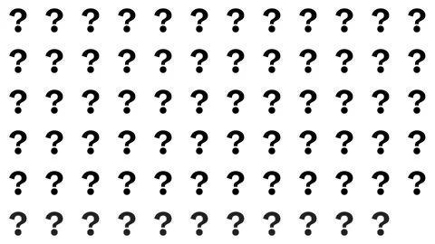 Question marks increasing from left to right. Infographic background concept. Stock Footage 283145079