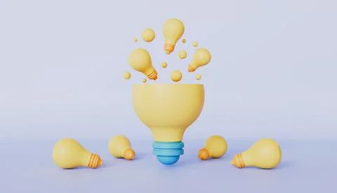 Question marks with light bulbs, FAQ sign, Question and answer business Stock Illustration