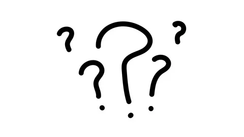 Question marks looping animation on white background Stock Footage 340105530