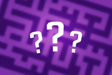 Question Marks Maze Concept Image Stock Illustration