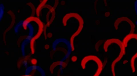 Question marks. Out of focus lights back... | Stock Video | Pond5