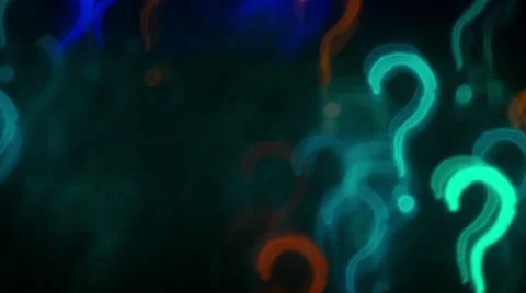 Question marks. Out of focus lights back... | Stock Video | Pond5