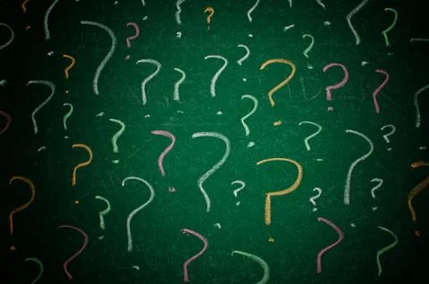 Question marks Foto stock