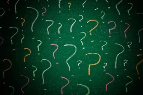 Question marks Foto stock
