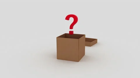 Question Marks Pop Out of the Box Stock Footage 145727295
