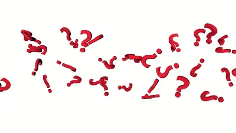 Question marks on red wall background - FAQ Concept image Video stock 304585576