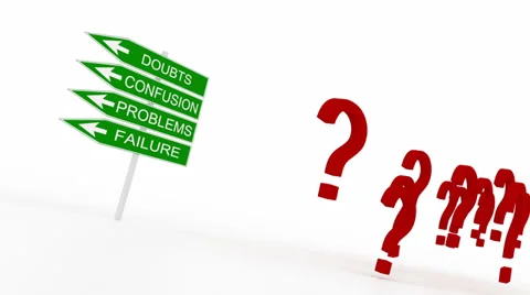 Question marks road sign Stock Footage 30246002