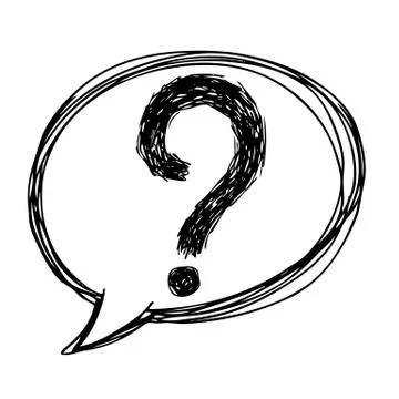 Question marks in speech bubble icon Stock Illustration