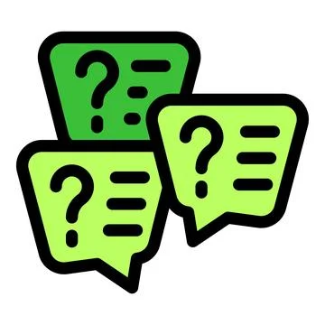Question marks suggesting frequently asked questions and online support Stock Illustration