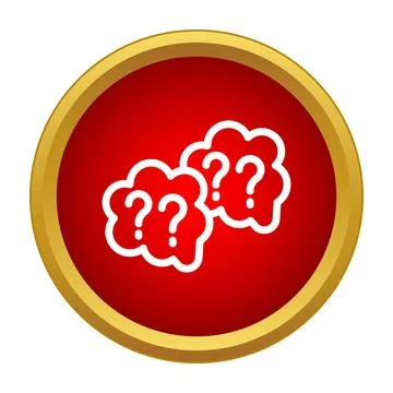 Question marks in thought bubbles communication concept Иллюстрация