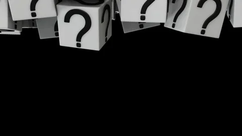 Question Marks Transition White Stock Footage 100539166