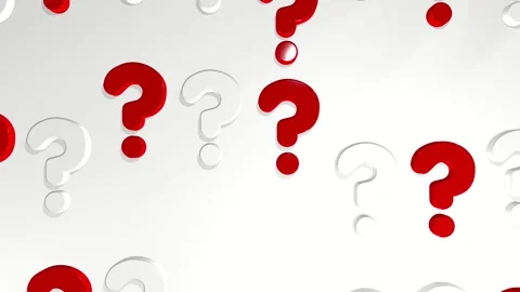 Question marks on a white background, glossy questions. Shiny question marks in Stock Footage 175412722