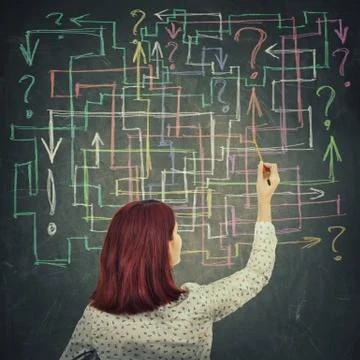 Question maze 写真素材