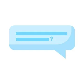 Question message chat bubble help query flat vector icon Stock Illustration