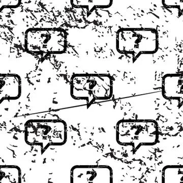 Question message pattern, grunge, monochrome Illustrazione stock