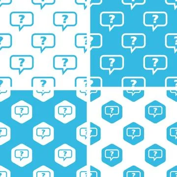 Question message patterns set Illustrazione stock