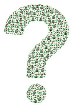 Question Mosaic of Clock Tower Icons Ilustración de archivo