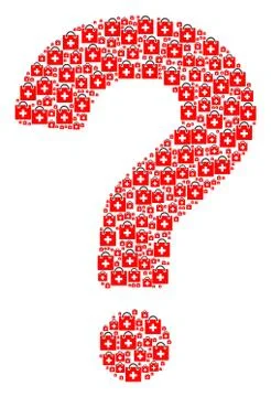 Question Mosaic of First Aid Kit Icons Stockillustratie