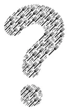 Question Mosaic of Fork Icons Illustrazione stock