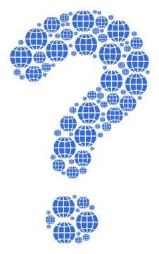 Question Mosaic of Globe Icons イラスト素材