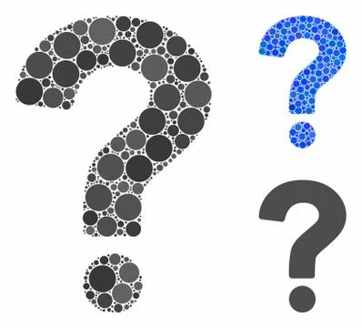 Question Mosaic Icon of Circle Dots イラスト素材