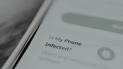 Question Is My Phone Infected, concern about mobile malware, cybersecurity Stock Footage 328818995
