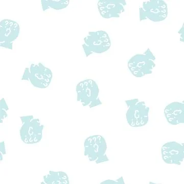 Question neurosis glyph vector seamless pattern Stockillustratie