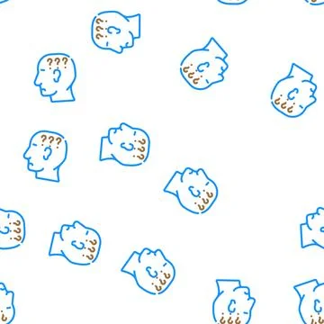 Question neurosis vector seamless pattern 스톡 일러스트