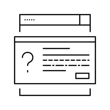 Question online ask line icon vector illustration Ilustración de archivo
