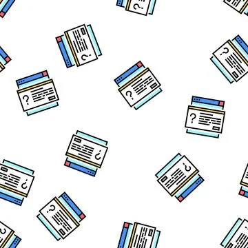 Question online ask vector seamless pattern Stock Illustration