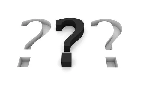Question or answer three questions marks in black and relief Copyright: xZ... Stock Photos
