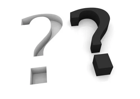 Question or answer two questions marks in black and relief Copyright: xZoo... Stock Photos