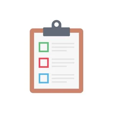 Question paper flat color icon 스톡 일러스트