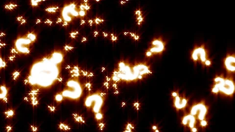 Question particle animation  Stock Footage 117095171