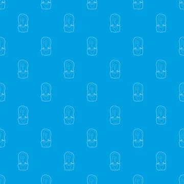 Question pattern vector seamless blue Illustrazione stock