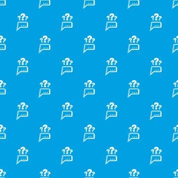 Question pattern vector seamless blue Stock Illustration