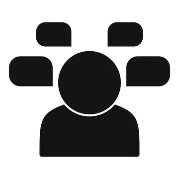 Question personal traits icon, simple style Stock Illustration