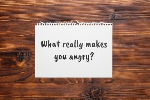 Question Philosophical question what makes angry on paper Stock Photos